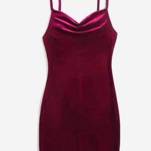 New NWT velvet draped red bodycon mini dress size small homecoming holiday